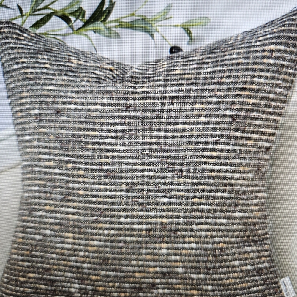 One 18 X 18 Textured Neutral Colors Decorative Pillow Cover